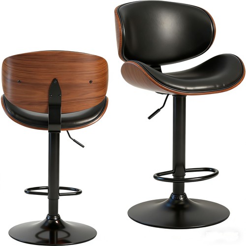 Swivel bar stools set pu - bar, 2,